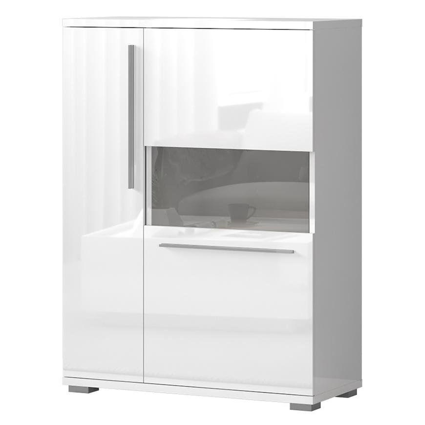 Vitrína Piano V90-2KS/PN-70/KA/70 crystal white Baumax