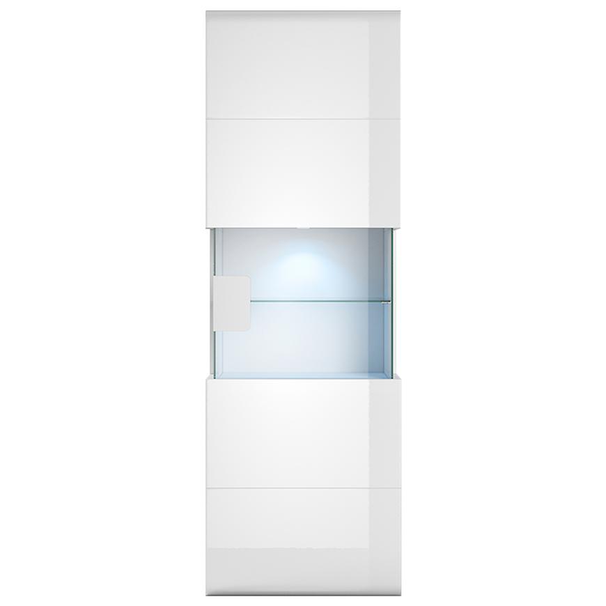 Vitrína Toledo 07 P bílá laminát/bílá lesk Baumax
