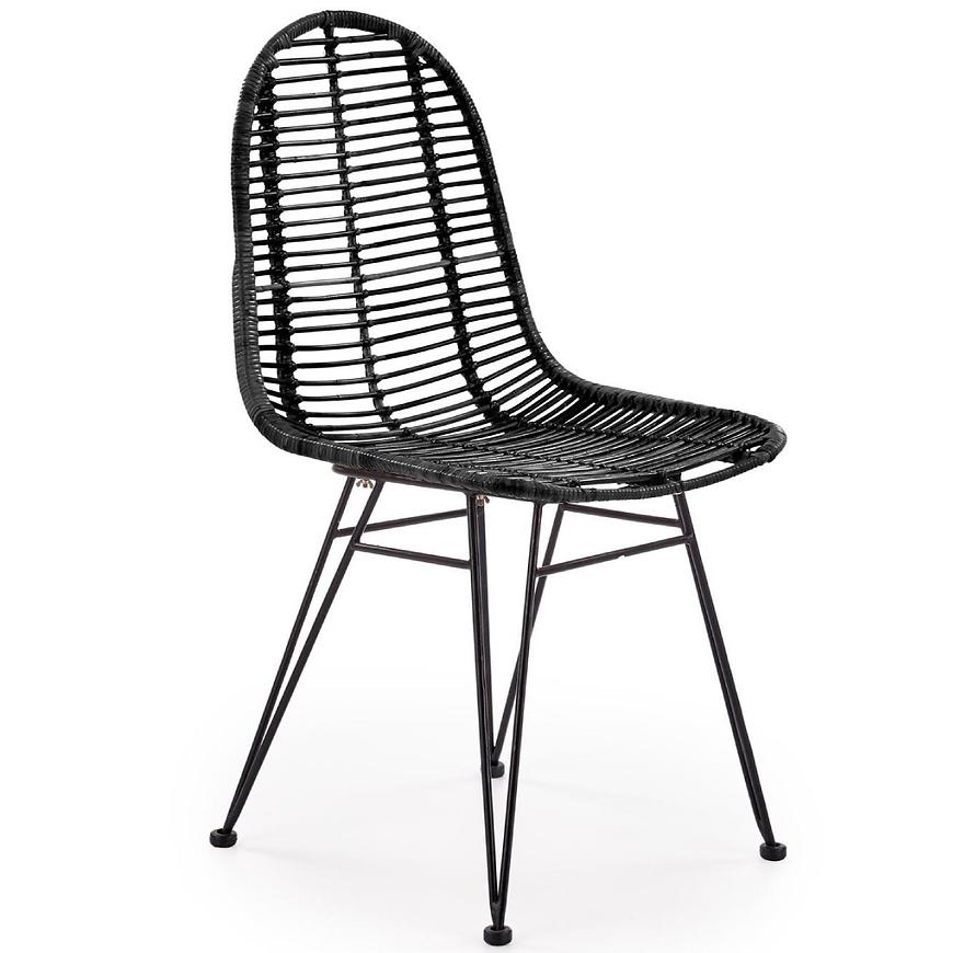 Židle K337 ratan/kov černá Baumax