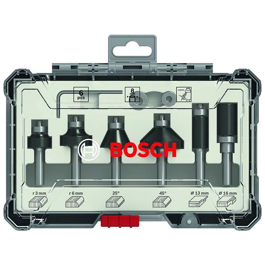 Sada fréz s 8 mm vřetenem Trim&Edging 6 ks Bosch