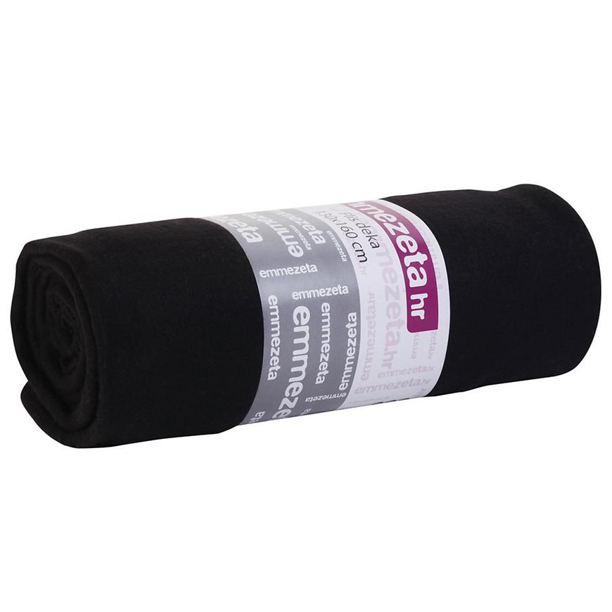 Fleecová deka 130x160 černá Baumax