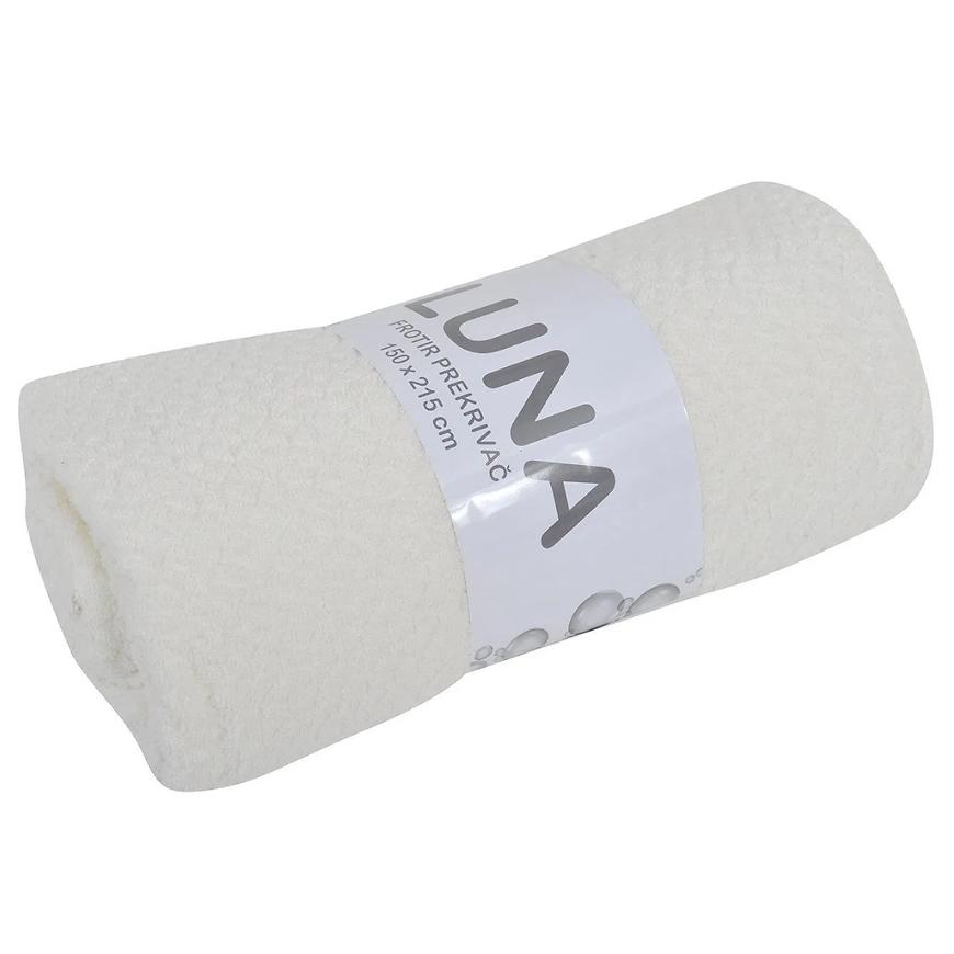Přehoz Luna bavlna 200x215 bílý Baumax