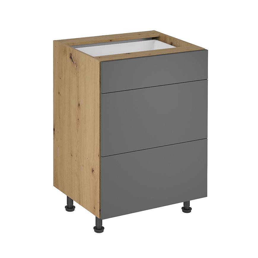 Kuchyňská skříňka Langen d60s3 push grey Baumax