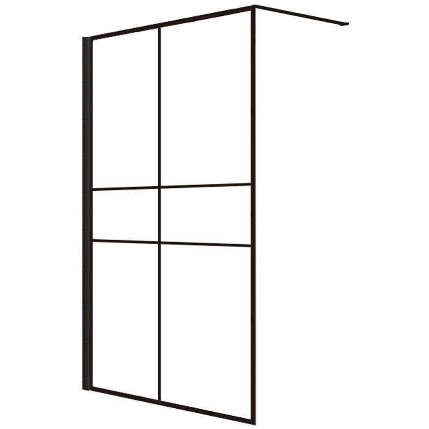 Sprchová zástěna WALK-IN Grand 100x195 black Aqua Mercado