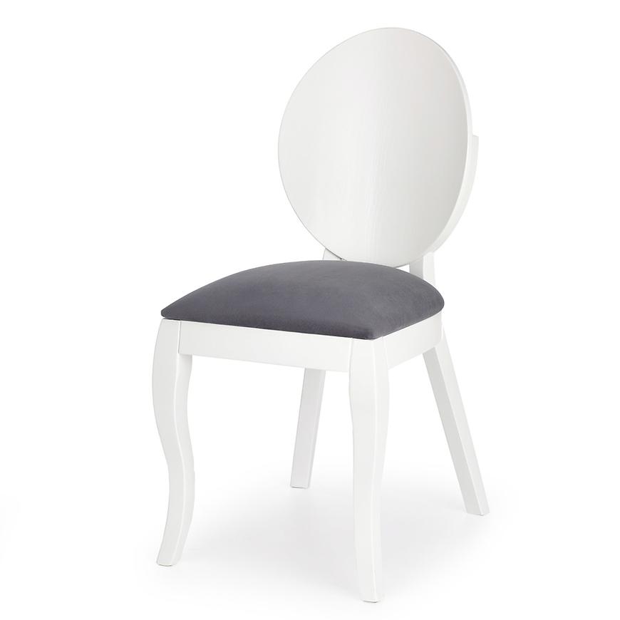 Židle Verdi dřevo/látka bílá/šedá 50x55x90 Baumax