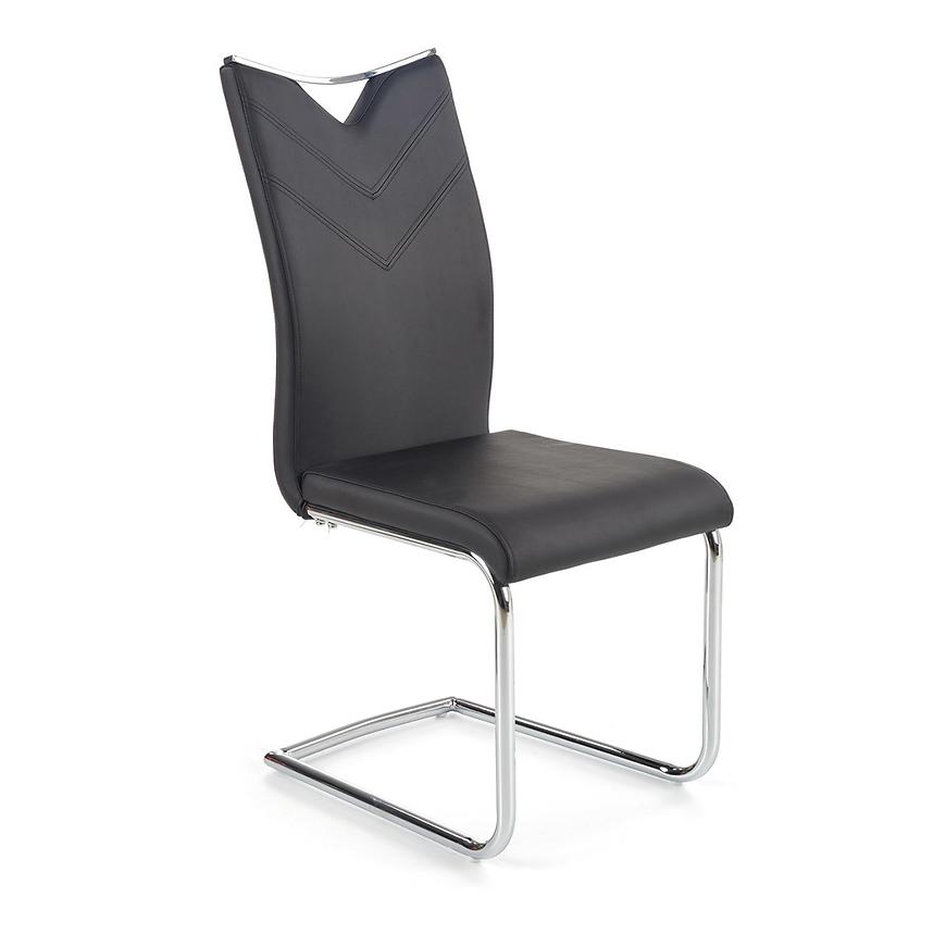 Židle K224 kov/eko kůže černá 44x59x100 Baumax