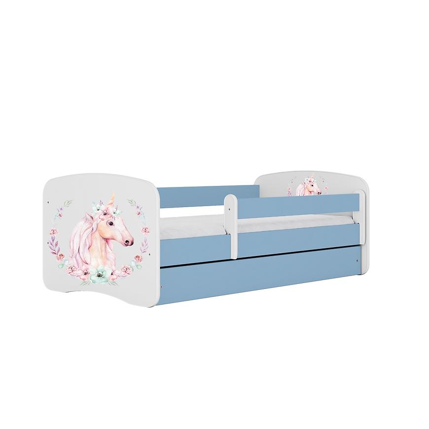Dětská postel Babydreams+SZ+M modrá 80x180 Kůň Baumax