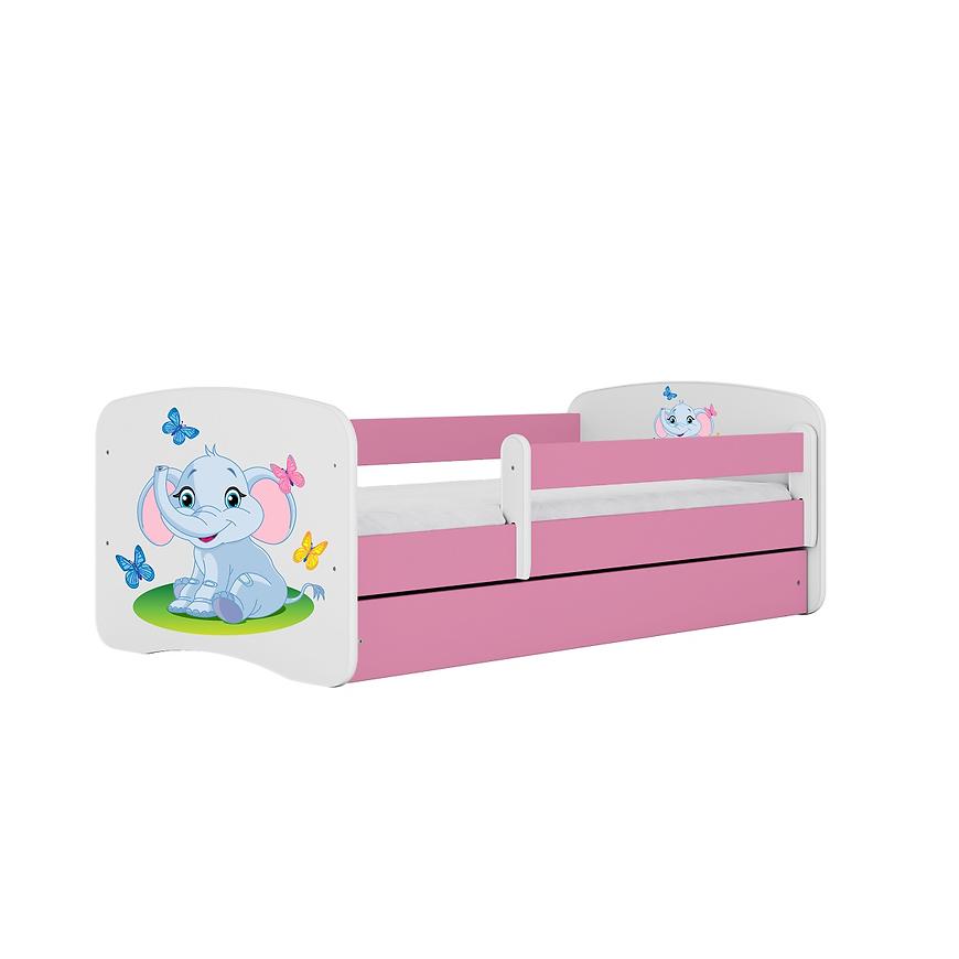Dětská postel Babydreams+SZ+M růžová 80x180 Slon Baumax