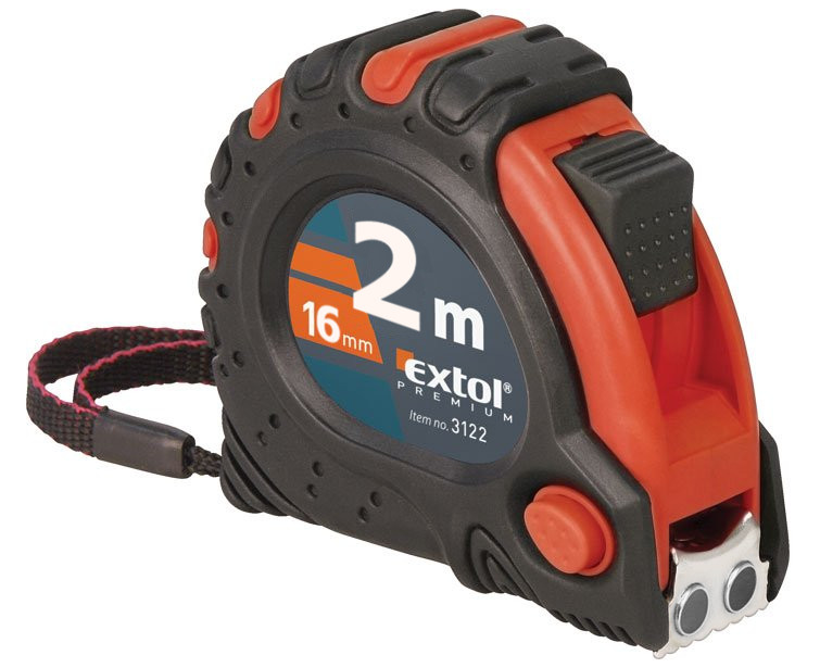 EXTOL PREMIUM 3122 svinovací metr 2m magnetický pogumovaný