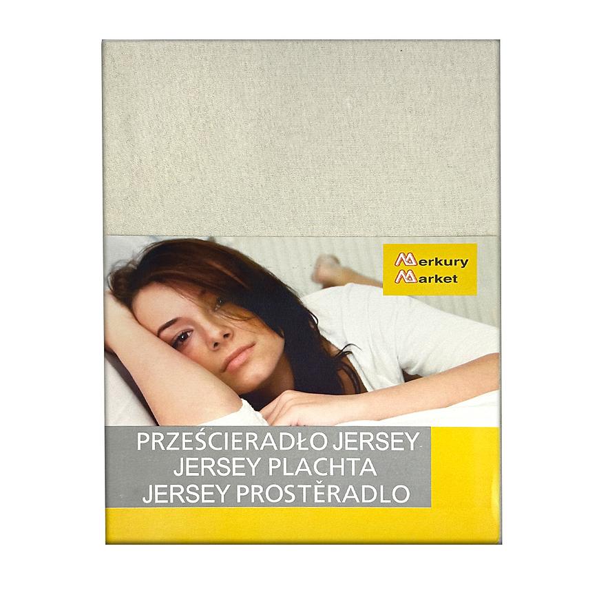Jersey prostěradlo s napínací gumou 180x200 béžové b.2 Baumax