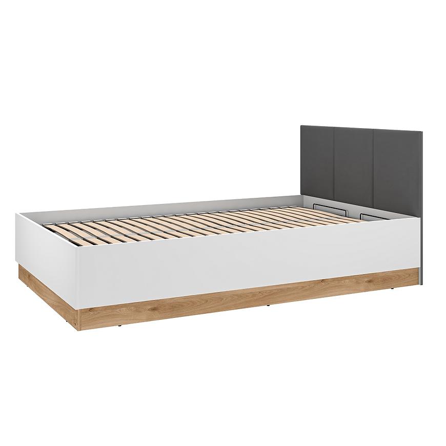 Postel Torino 120+Rošt s zvedákem 1201 bílá/dub castello/grafit Baumax