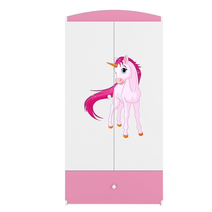 Skříň Babydreams růžová - Jednorožec Baumax