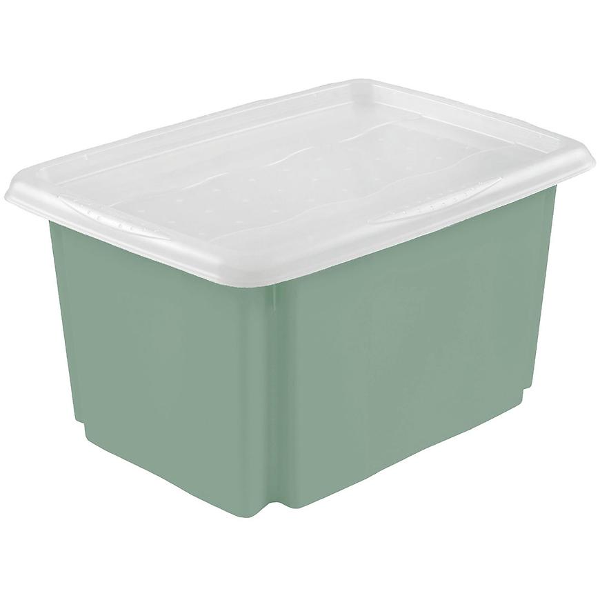 Úložný box s víkem zelený 55