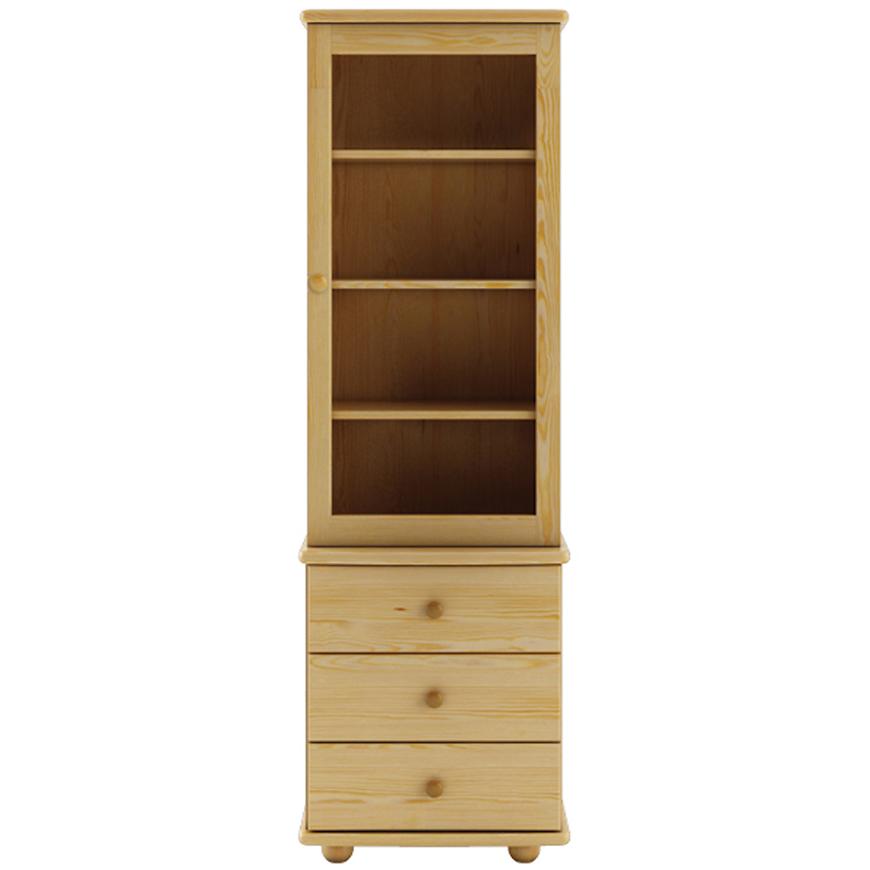 Vitrína z Borovice KW117 surové Baumax