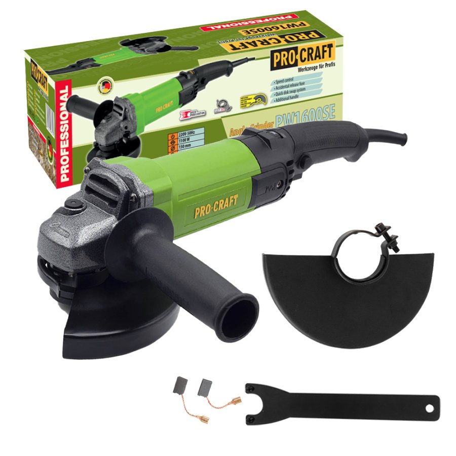 PROCRAFT PW1600SE úhlová bruska 150mm 1100W s regulací