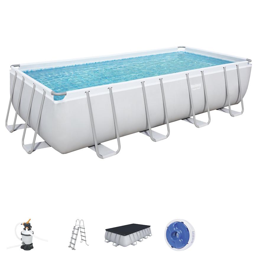 BESTWAY POWER STEEL RECTANGULAR 4.88 x 2.44 x 1.22 M S FILTRACÍ