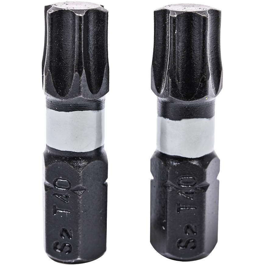 Rázové šroubovací bity Torx T40x25 mm 2 ks Drel
