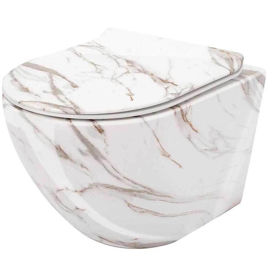 WC závěsné Carlos duroplast/Slim/Zm Lava Shiny REA