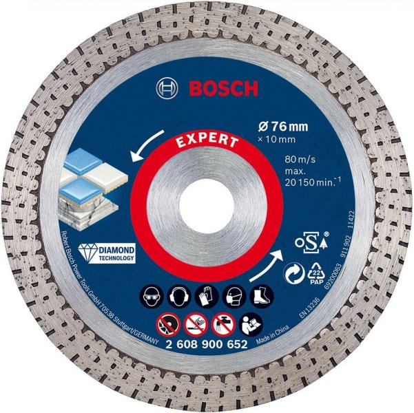 BOSCH 2608900652 diamantový dělící kotouč Best/Hard Ceramic 76x10mm