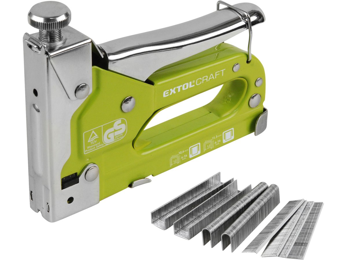 EXTOL CRAFT 9176 pistole sponkovací a hřebíkovací 4-14mm 3v1