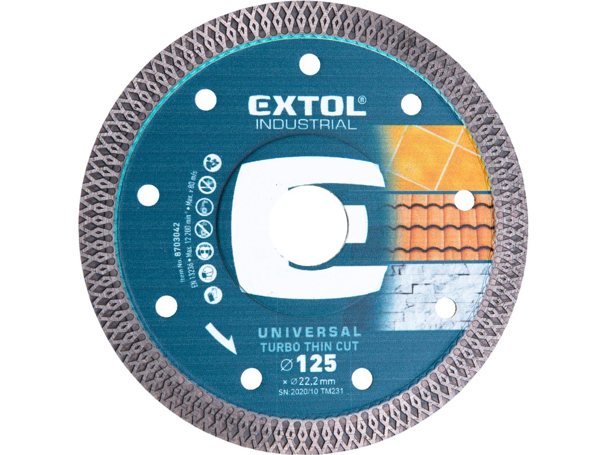 EXTOL INDUSTRIAL 8703042 kotouč diamantový 125x22