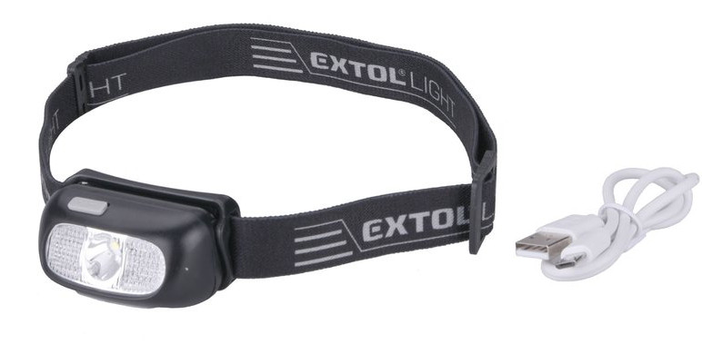 EXTOL LIGHT Extol Čelovka 130 lm CREE XPG nabíjecí USB dosvit 40 m 5 W CREE XPG LED