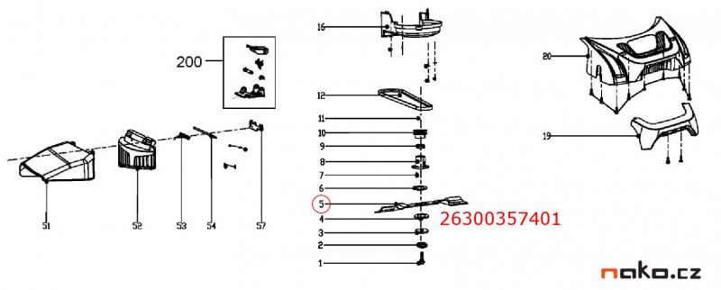 HECHT 26300357401 žací nůž pro HECHT 543 SW