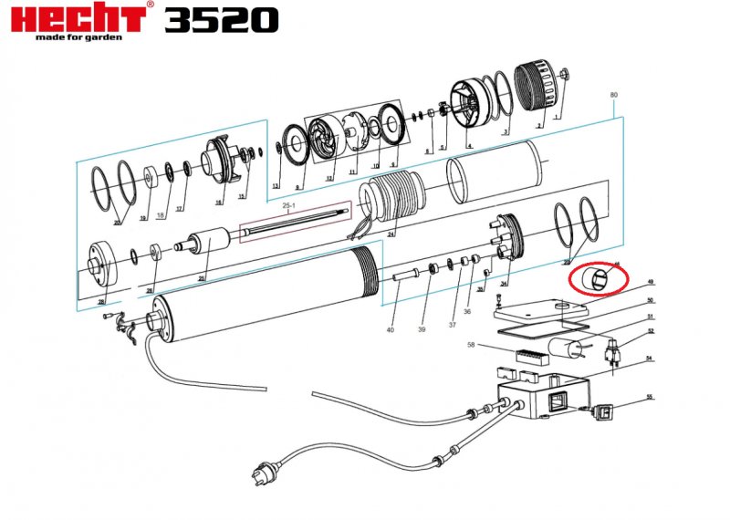 HECHT 352000046 pouzdro pro čerpadlo H3520