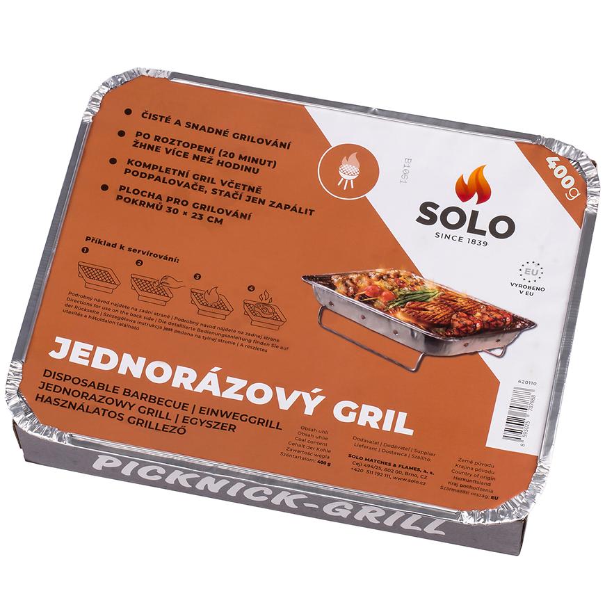 Jednorázový gril 30x23 cm Solo Matches