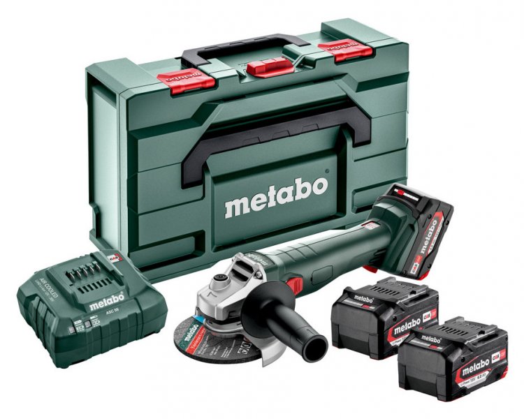 METABO W 18 L 9-125 Quick Set aku úhlová bruska 18V LiIon 3x4Ah Metabox 602249960