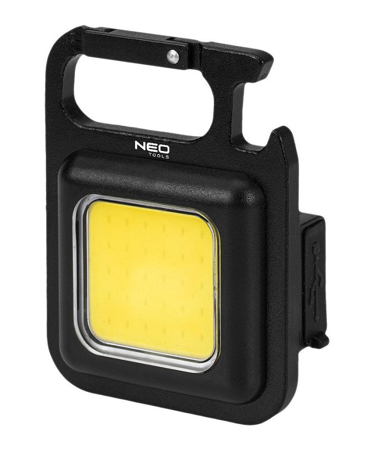 NEO TOOLS 99-109 mini COB LED svítilna přívěšek 500lm LiIon USB
