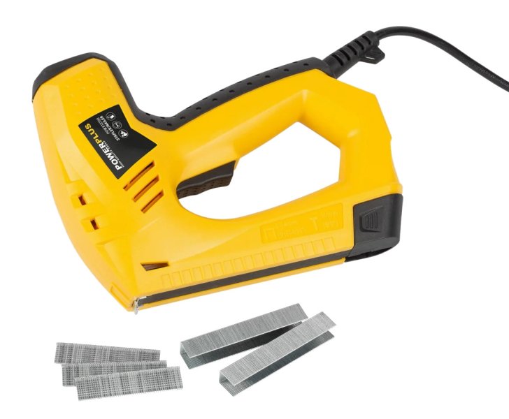 POWERPLUS POWX13700 elektrická sponkovačka a hřebíkovačka