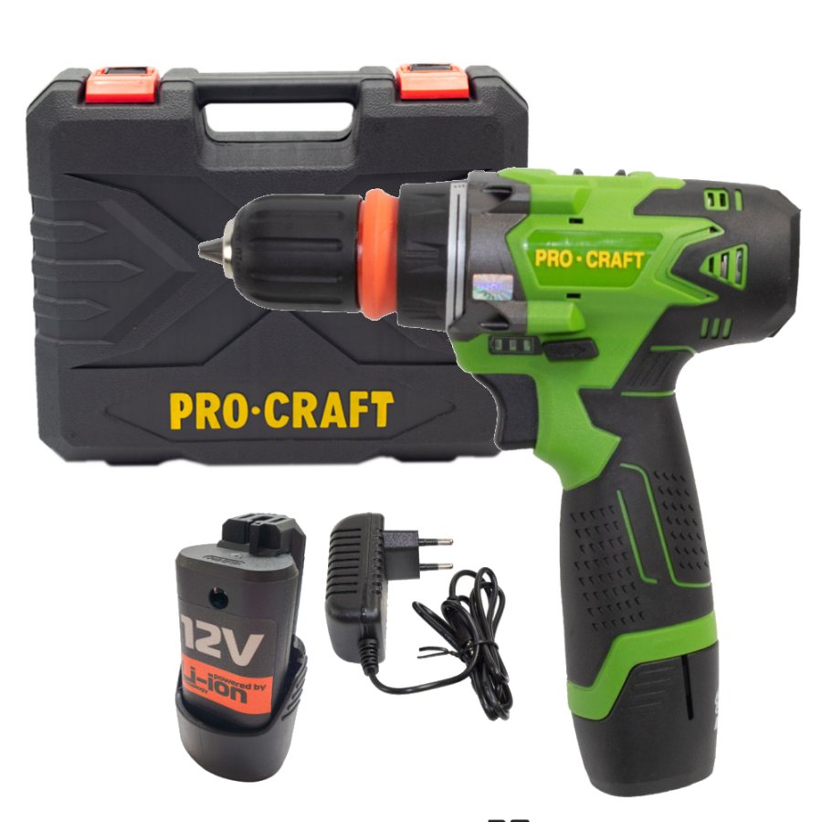 PROCRAFT PA12DFR vrtací aku šroubovák LiIon 12V 2x 1