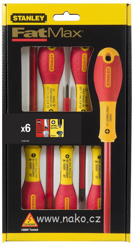 STANLEY 0-65-443 sada izolovaných šroubováků FatMax PL