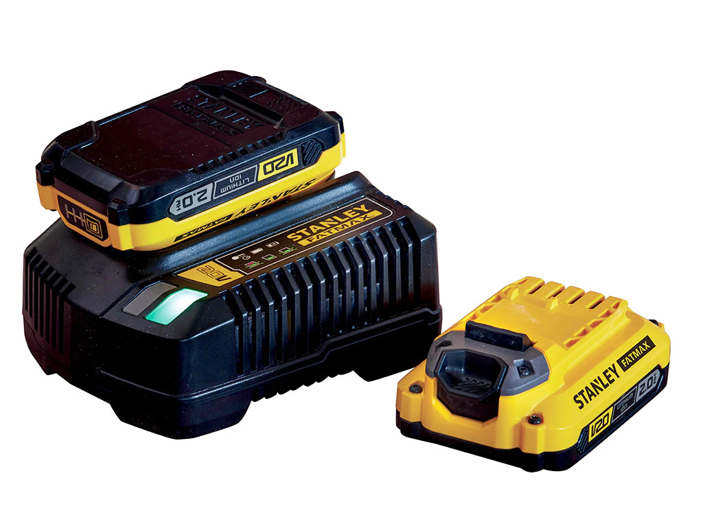 STANLEY FATMAX SFMCB12D2-QW startovací sada 18V 2x baterie 2Ah + nabíječka V20