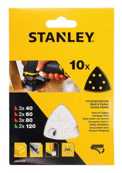 STANLEY STA32348 sada brusných papírů 10ks Piranha