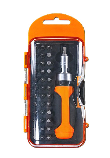 STAVTOOL ST38038 sada bitů s ráčnovým šroubovákem