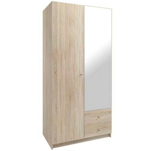 Skříň Se Zrcadlem Taro 3 100cm Dub Sonoma Baumax