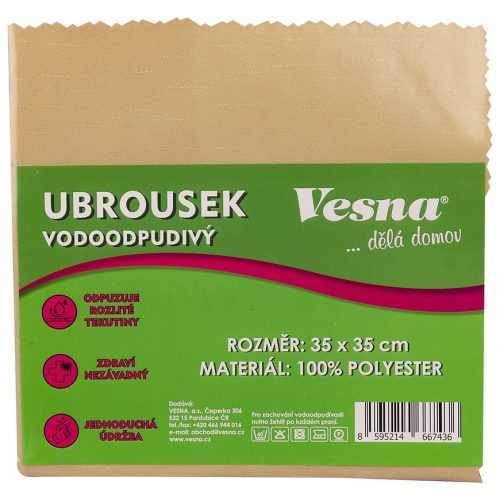 Ubrousek 35x35 vodoodpudivá úprava béžová Vesna