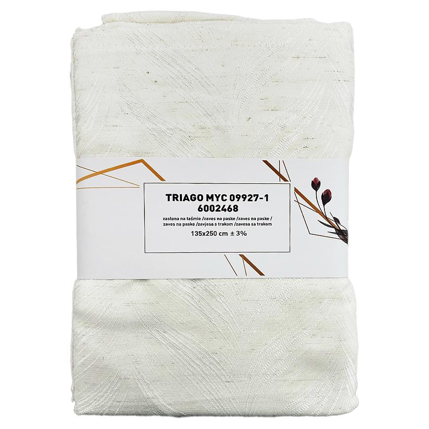 Závěs s řasící páskou Triago MYC09927/1 135x250 krémový Baumax
