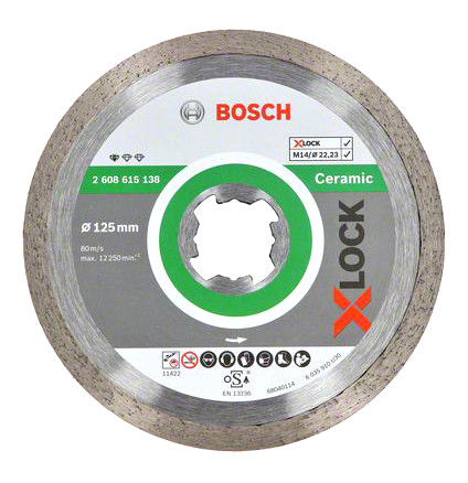BOSCH diamantový řezný kotouč na keramiku 125mm X-LOCK
