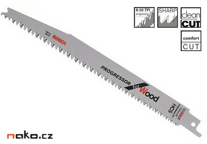 BOSCH pilový list 200x6-10mm S2345X HCS do ocasky
