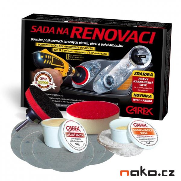 CAREX sada na renovaci povrchu tvrzených plastů
