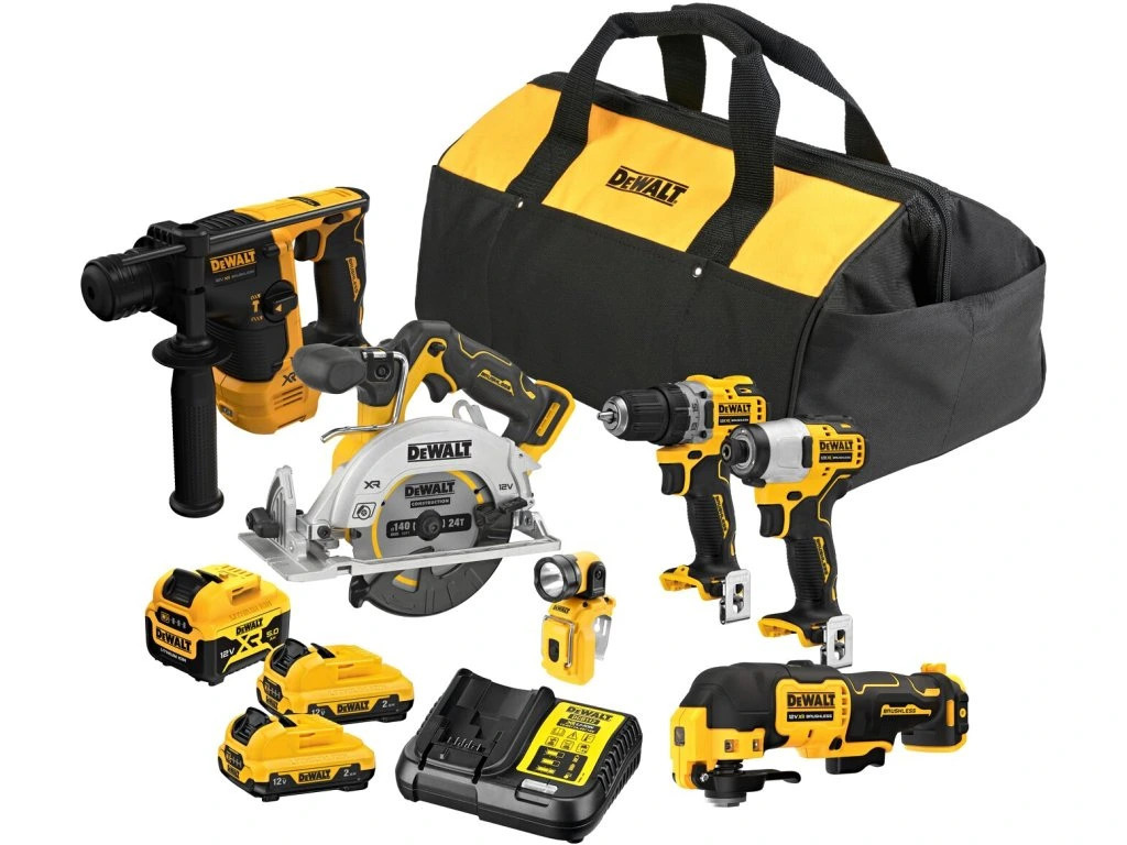 DeWALT DCK611P1D2 bezuhlíková aku kombo sada 12V 1x 5.0 a 2x 2.0 Ah LiIon XR