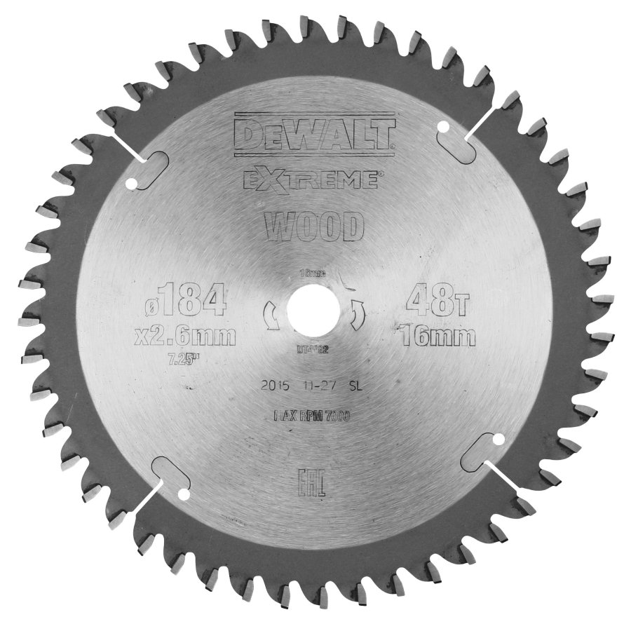 DeWALT DT4092 pilový kotouč 184x16mm 48z TCG -5° na lamino a hliník