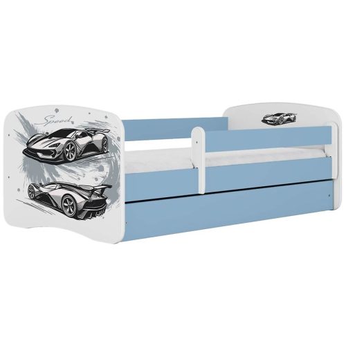 Dětská postel Babydreams+SZ+M modrá 80x160 auto Baumax