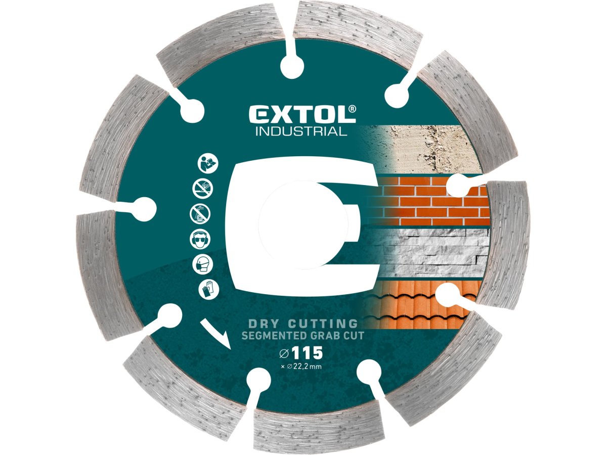 EXTOL INDUSTRIAL 8703031 kotouč diamantový řezný segmentový Grab Cut