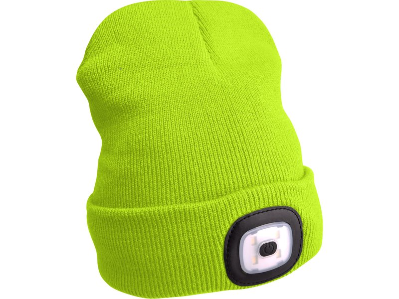 EXTOL LIGHT 43194 čepice s čelovkou 45lm nabíjecí USB FLUORESCENTNÍ ŽLUTÁ