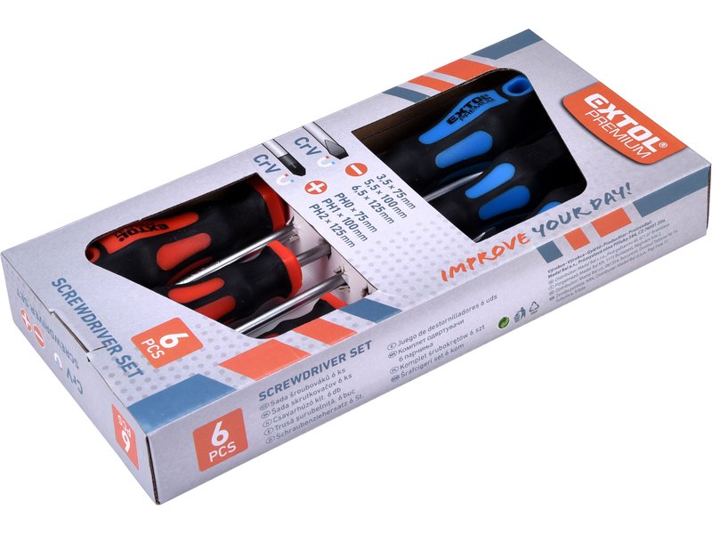 EXTOL PREMIUM 8819256 sada šroubováků 6ks CrV