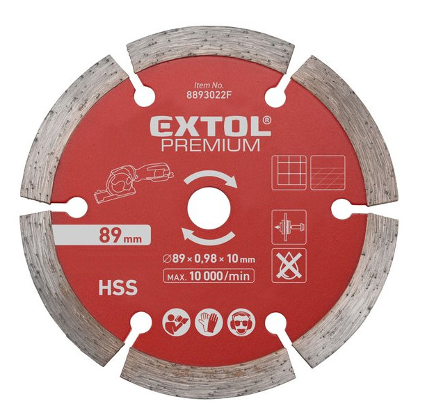 EXTOL PREMIUM 8893022F řezný segmentový diamantový kotouč 89x1